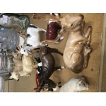 A collection of Beswick including cattle donkeys d