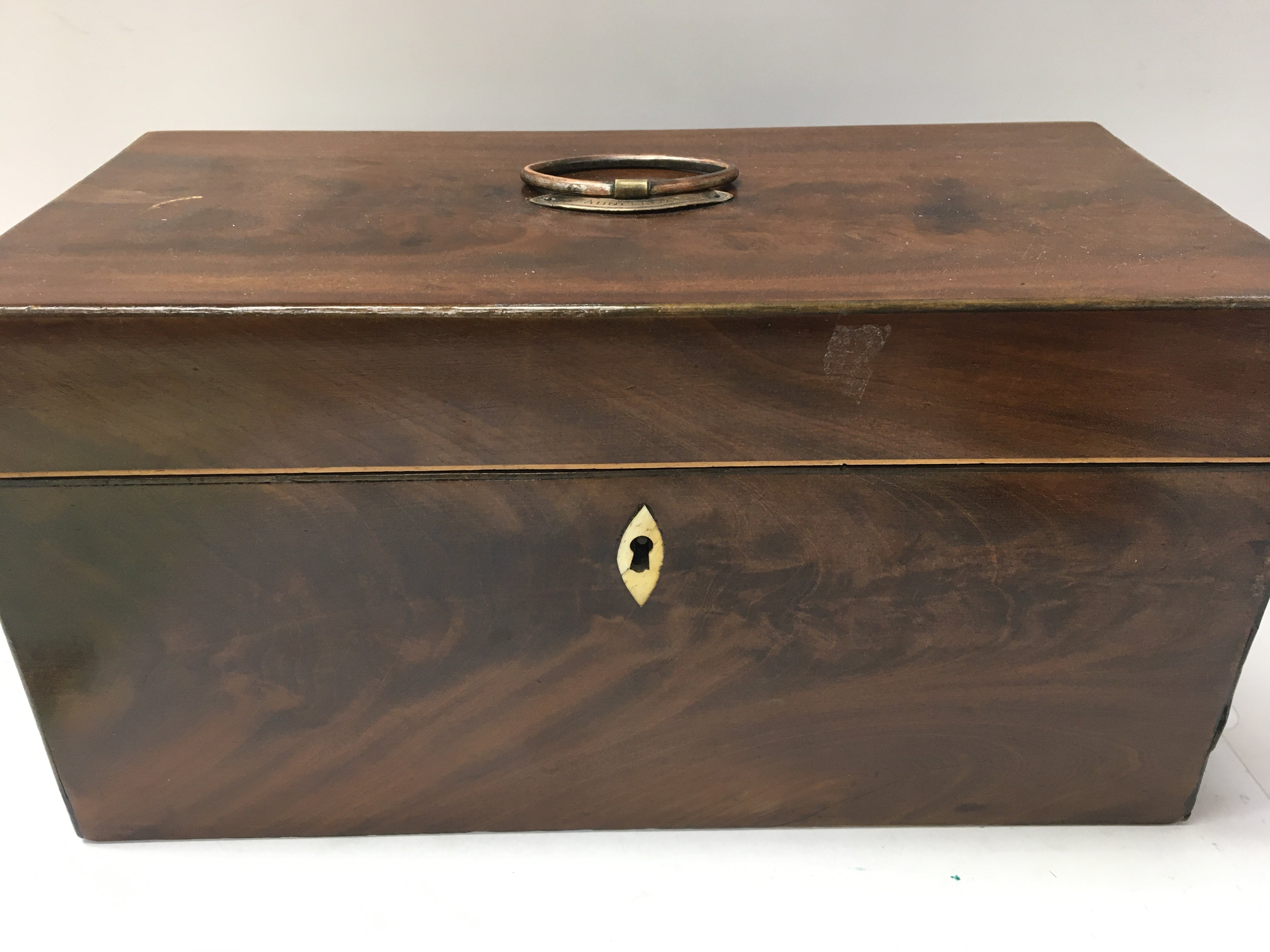 A Georgian mahogany tea box