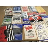 A collection of 1960s football programs.