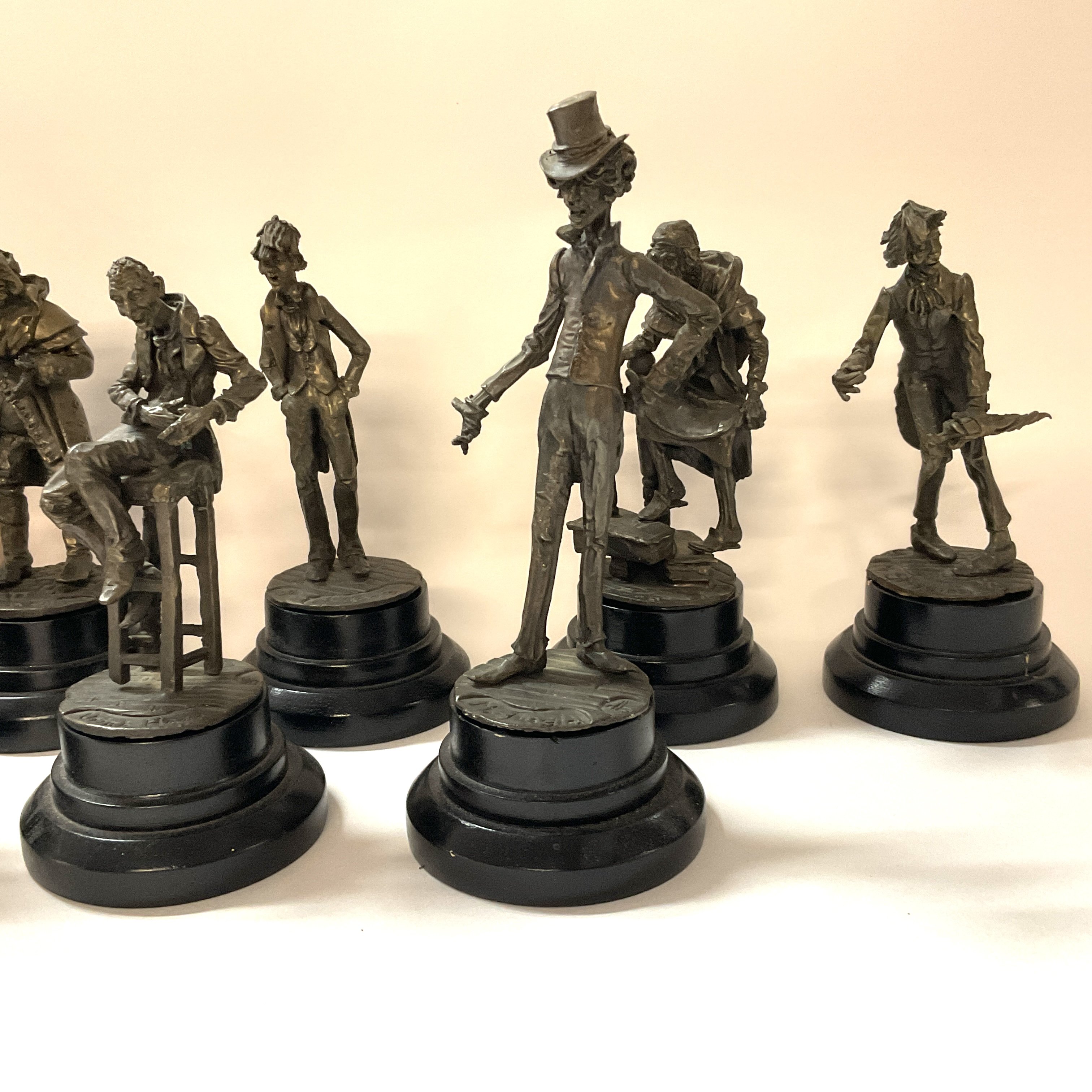 A collection of 10 patinated bronze figurines c.19 - Image 2 of 3
