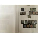 An album of French stamps (some removed) an album