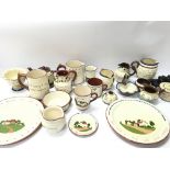 Large collection of various Motto Ware Devon potte