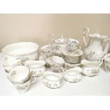 A Royal Albert English porcelain Bone China tea set The Haworth pattern coffee and tea set with cake