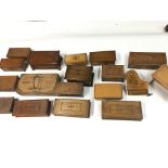 Collection of various music boxes and trinket boxe