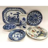A collection of mainly blue and white Oriental cer