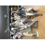 A collection of five Lladro figures including golf