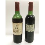 A bottle of 1970 Chateau Latour, low level, togeth