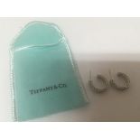 A pair of Tiffany & Co Silver earrings.