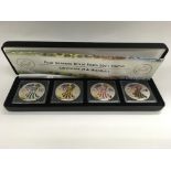 2011 Four seasons of silver eagles with COA.