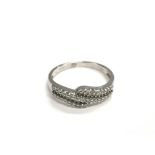 A 9ct white gold diamond ring, approx.25ct, approx