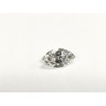 A single loose marquise cut diamond stone, approx