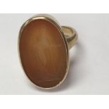 A gold ring inset with intaglio in the form Laetit