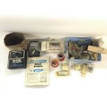 A large collection of various vintage TV parts inc