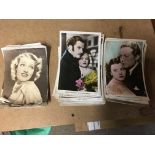 A collection of postcards depicting film stars fro