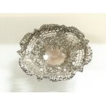 Victorian silver Bon-Bon dish with cast bottom. Ha