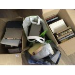 A large collection of Folio society books and folios in two boxes and two bags