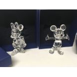 A Swarovski Crystal Disney Mickey Mouse and Mini M