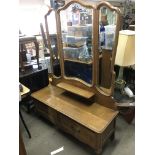 A Continental dressing table with bevelled edge mi