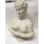 A Victorian Parian bust in the form of Clytie impr