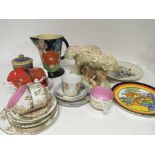 A collection of ceramics comprising Sylvac wall po