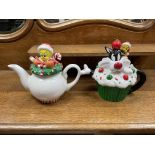 An extensive collection of novelty teapots (2 boxe