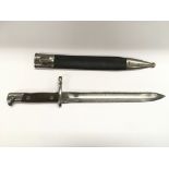 An 1893 model Spanish Mauser short bayonet for the