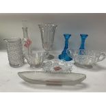 A good selection of Victorian pressed glassware, m