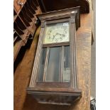 A 1930s oak wall clock NO RESERVE