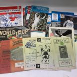 A collection of various football programmes and ephemera.