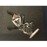 A Swarovski Crystal Disney figure Olaf in a fitted