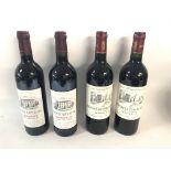 Four bottles of red wine including two bottle of 1