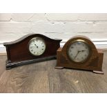 Two Edwardian mantle clocks,
