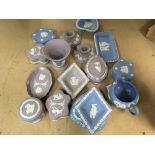 A collection of Wedgwood jasper ware including jug