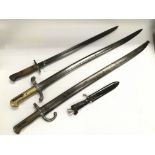 Two 19th Century French sway blade bayonets with b