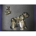 A Boxed Swarovski figure of Gorillas