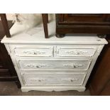 A modern white painted chest of drawers NO RESERVE