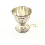 Hallmarked silver egg cup from 1940s.