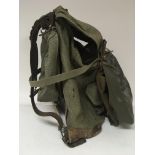A military type vintage Rucksack with adjustable l