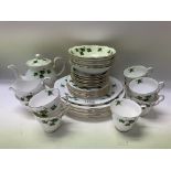 A Calclough Ivy Leaf pattern tea service