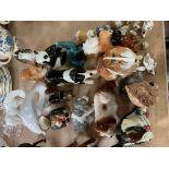 A collection of Collectable animal figures includi