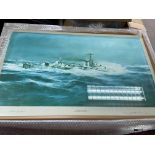 2 Limited edition signed Robert Taylor Naval Prints with the signature for Lord Mountbatten of Burma