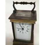 A French brass carriage clock. Not seen working.