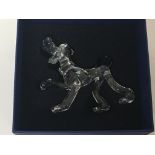 A Swarovski Crystal Disney figure Pluto in a fitte