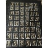 A collection of GB stamps plus Penny Blacks