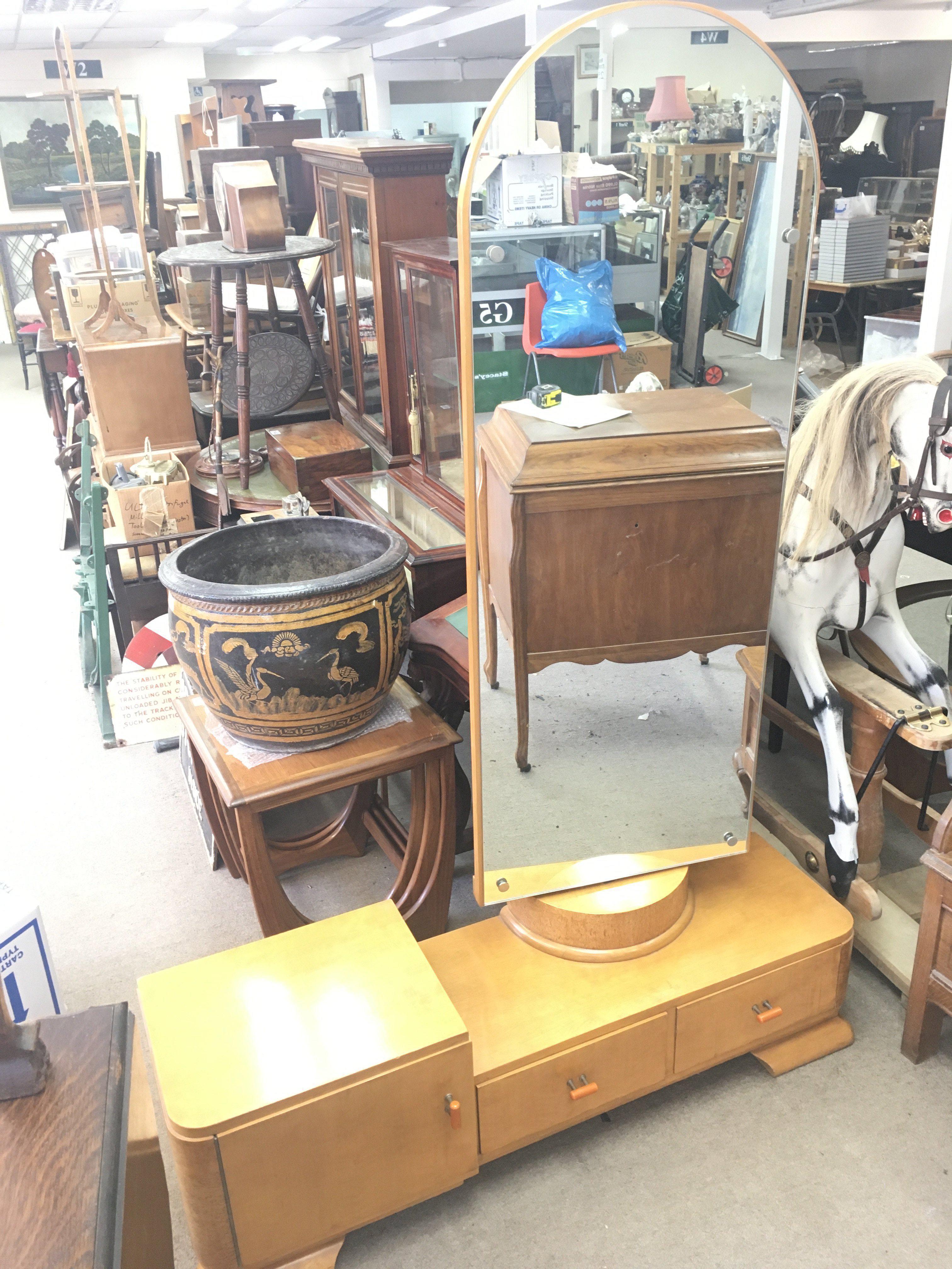 An Art Deco Dressing Table measuring 179CM in Heig - Image 2 of 2