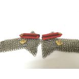 A pair of chain Mail British officers Epaulets.