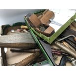 A collection of vintage wood working tools (3 boxe