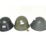 Three Military helmets second half of the 20th cen