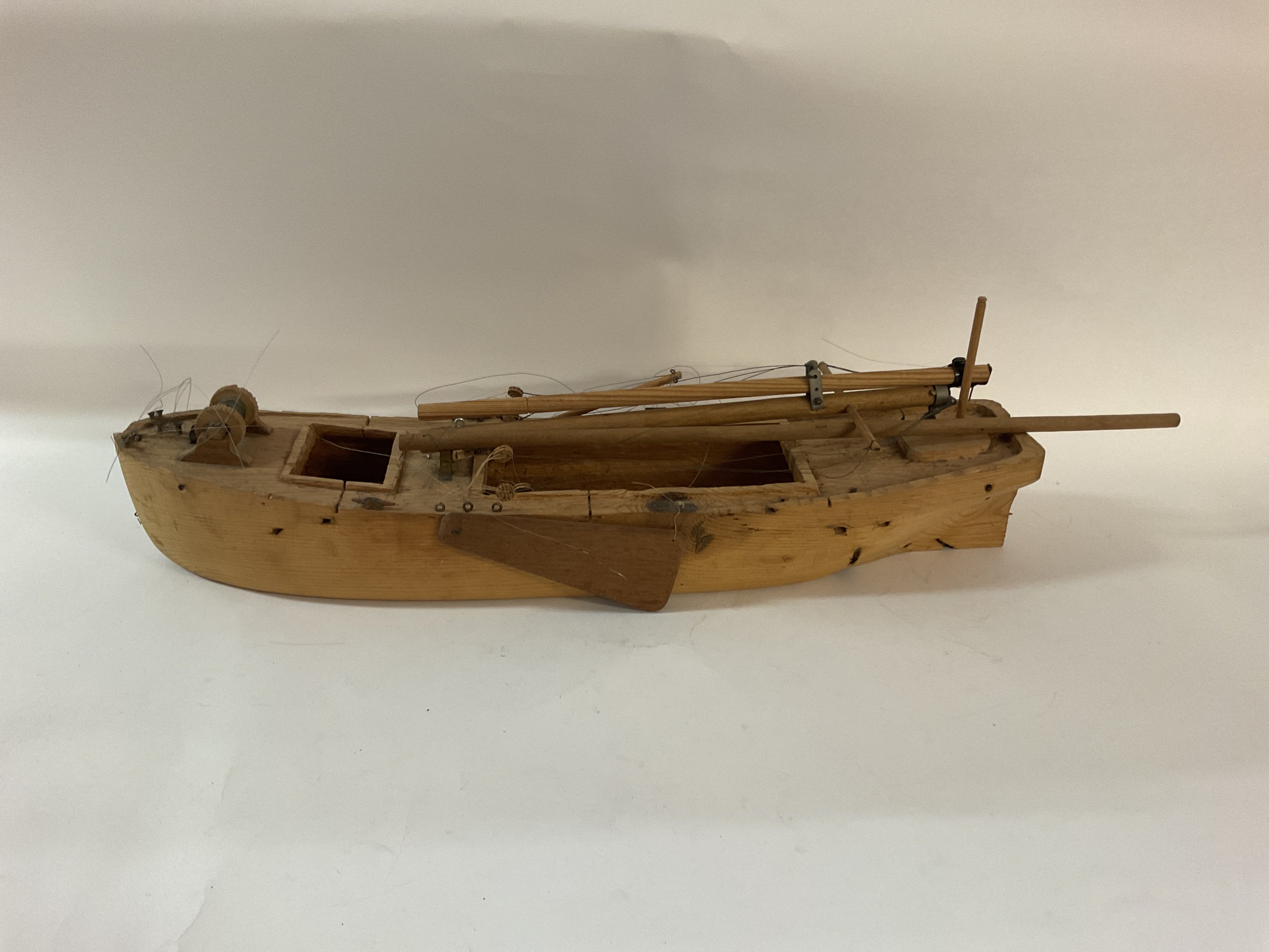 A model of the Thames sailing barge, unfinished pr