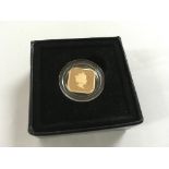A cased Queen Elizabeth II 22ct gold coin 2 grams